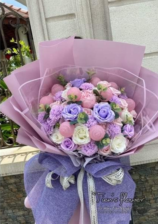 Bouquet with Purple and Pink Candle Flowers